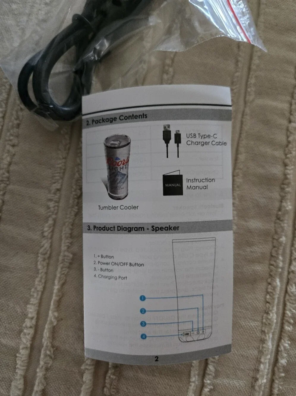 Coor Light Tumbler With Speaker